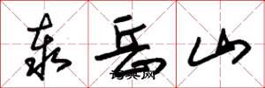 朱锡荣泰岳山草书怎么写