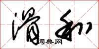 朱锡荣滑和草书怎么写