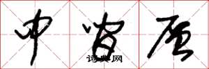 朱锡荣中间层草书怎么写