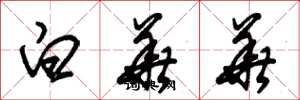 朱锡荣白华华草书怎么写