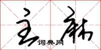 朱锡荣主麻草书怎么写
