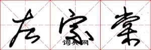朱锡荣左宗棠草书怎么写