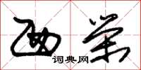 朱锡荣西荣草书怎么写