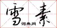 钱沛云雪素行书怎么写
