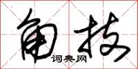 朱锡荣角技草书怎么写