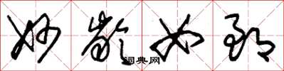 朱锡荣妙龄女郎草书怎么写