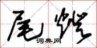 朱锡荣尾灯草书怎么写