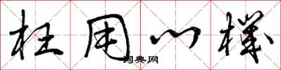 曾庆福枉用心机草书怎么写