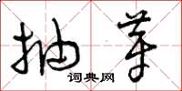 曾庆福抽芽草书怎么写