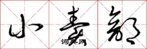 曾庆福小卖部草书怎么写