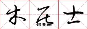 曾庆福木居士草书怎么写