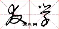 曾庆福友学草书怎么写