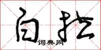 曾庆福白拉草书怎么写