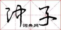 曾庆福冲子草书怎么写