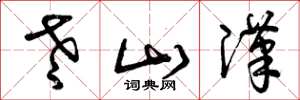 曾庆福老山汉草书怎么写