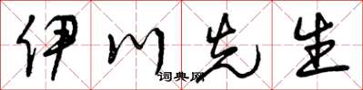 曾庆福伊川先生草书怎么写