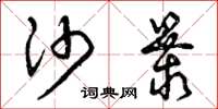 曾庆福沙暴草书怎么写