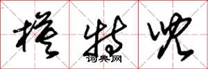 朱锡荣模特儿草书怎么写