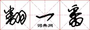 朱锡荣翻一番草书怎么写