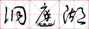 曾庆福洞庭湖草书怎么写