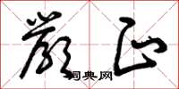 曾庆福严正草书怎么写