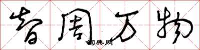 曾庆福智周万物草书怎么写