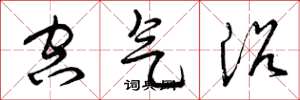 曾庆福空气浴草书怎么写