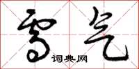 曾庆福雪气草书怎么写