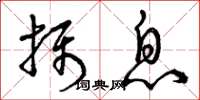 曾庆福摄息草书怎么写