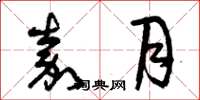 曾庆福嘉月草书怎么写