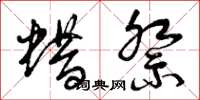 曾庆福蜡祭草书怎么写