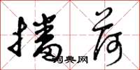 曾庆福播荷草书怎么写