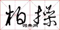 曾庆福柏操草书怎么写