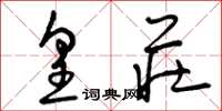 曾庆福皇庄草书怎么写