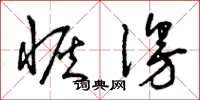曾庆福恢漫草书怎么写