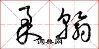 曾庆福柔翰草书怎么写