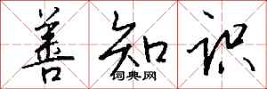 钱沛云善知识行书怎么写