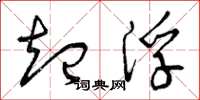 曾庆福起浮草书怎么写