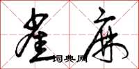 曾庆福雀麻草书怎么写