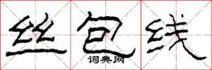 柯春海丝包线隶书怎么写