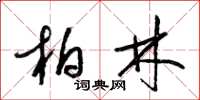 梁锦英柏林草书怎么写