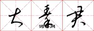 梁锦英大秦君草书怎么写
