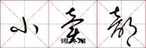 梁锦英小卖部草书怎么写