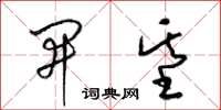 梁锦英开基草书怎么写