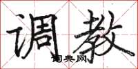 骆恒光调教楷书怎么写