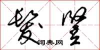 梁锦英发竖草书怎么写