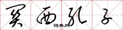 梁锦英关西孔子草书怎么写