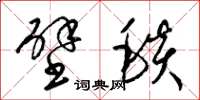 梁锦英壁毯草书怎么写