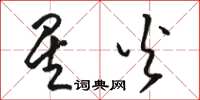 骆恒光星火草书怎么写