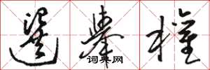 骆恒光选举权草书怎么写
